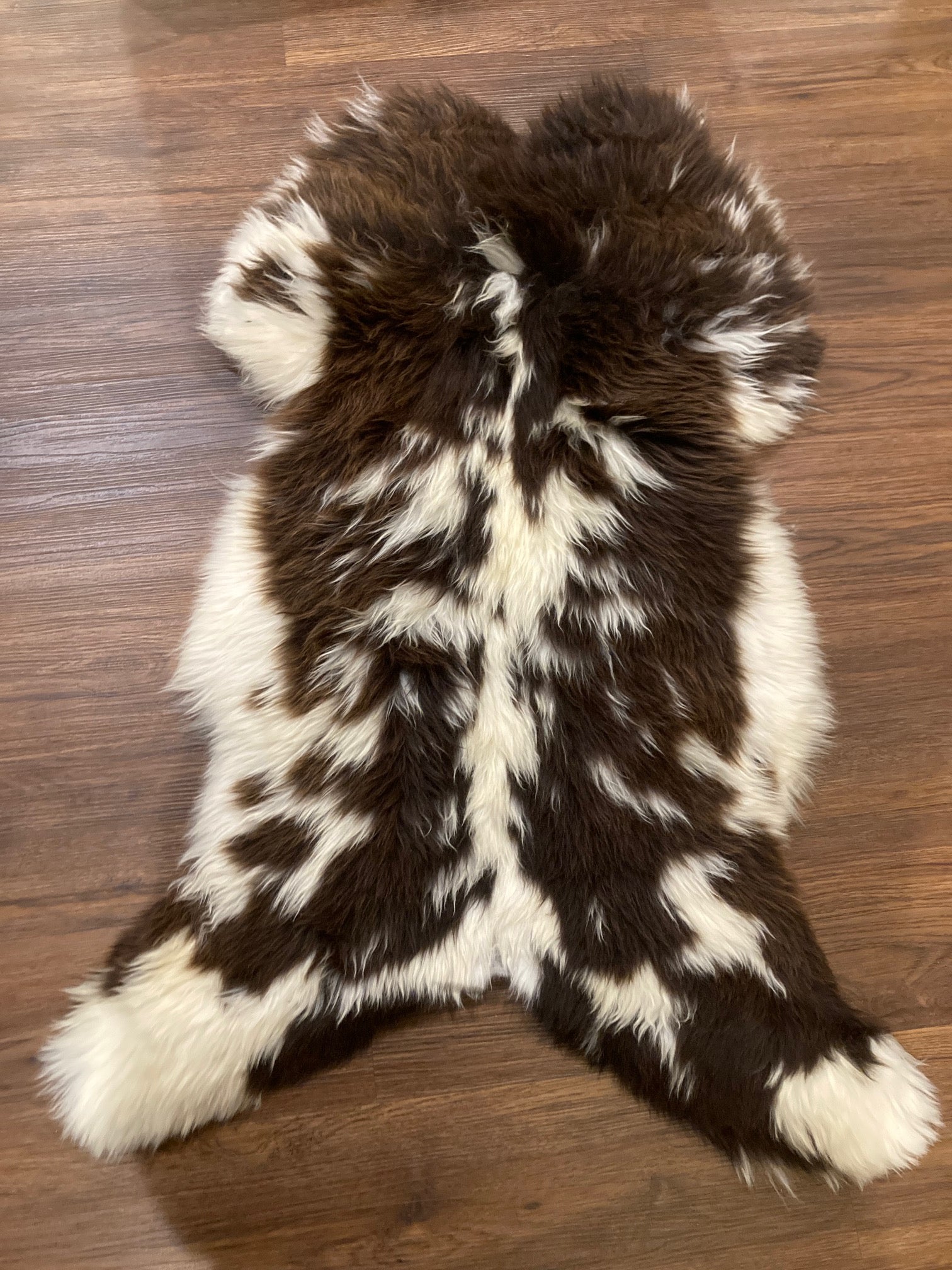 Brown-Grey Sheepskin, Natural, Genuine Sheepskin Rug, Single store Pelt, Sheep Skin Rug, Sheepskin Throw, Wool Rug, Luxury Rug, Scandinavian Decor