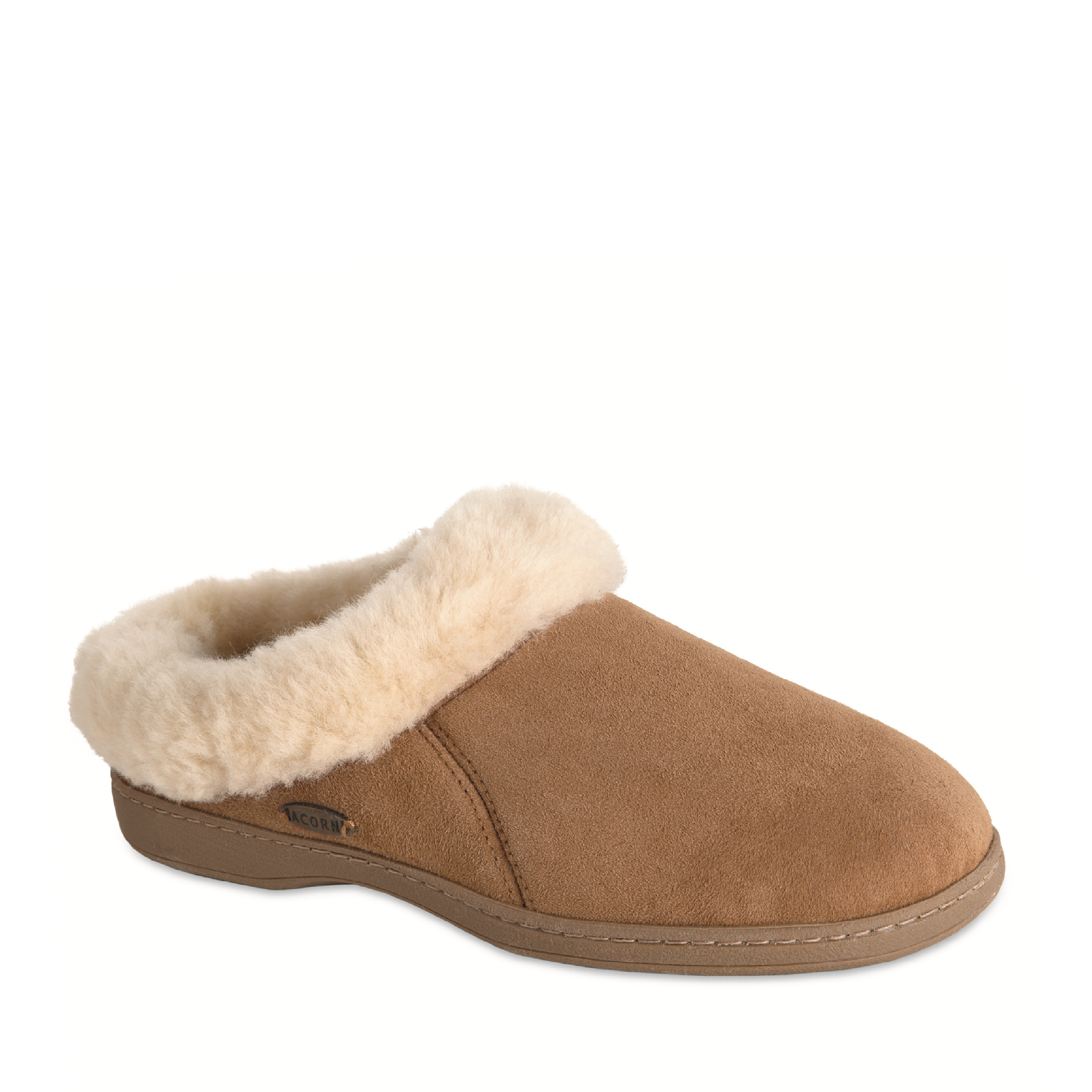 Women s Acorn Oh Ewe Collar Slipper in Walnut Sheepskin of Oregon