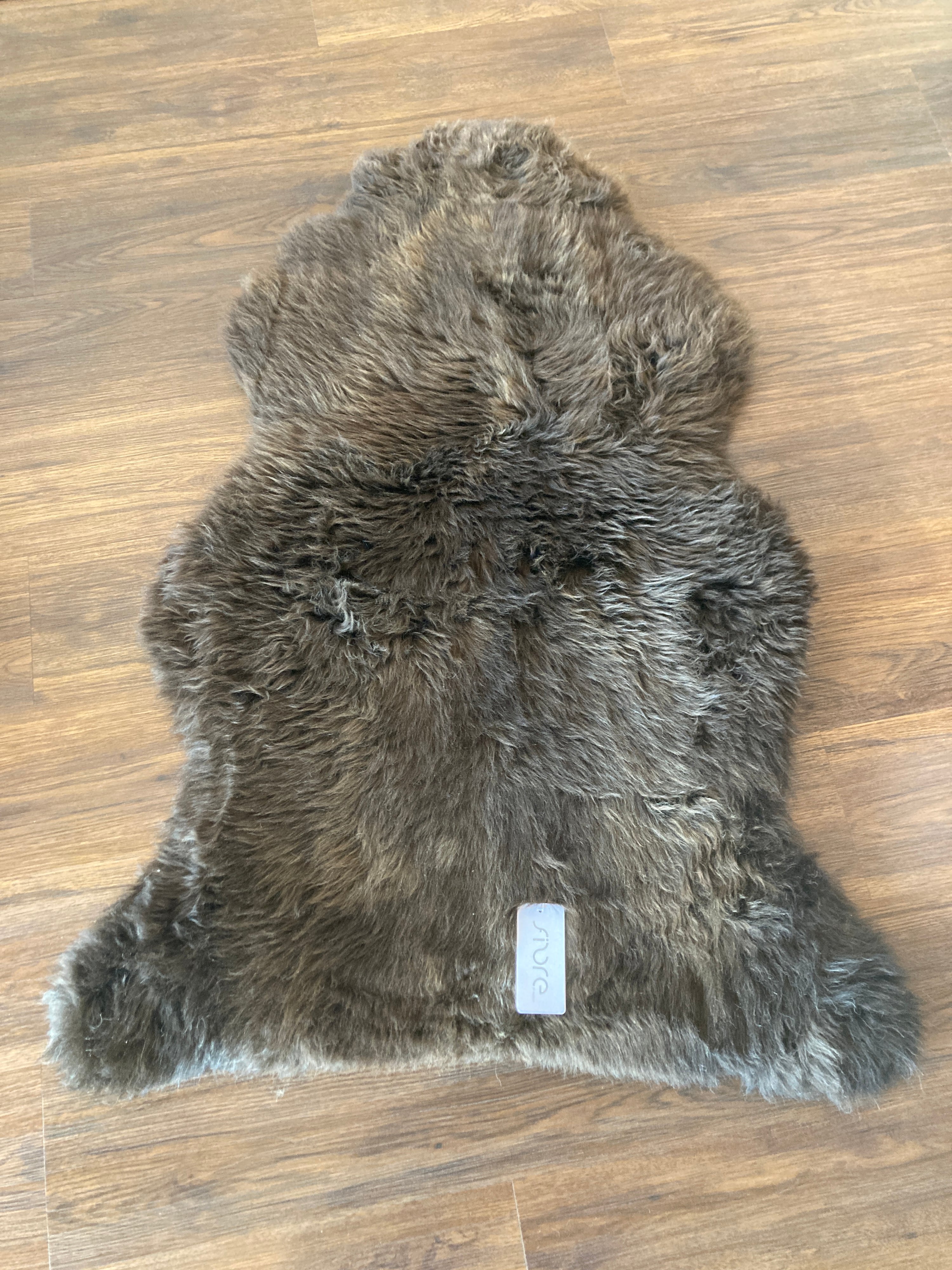 Giant Brown Mouflon Dyed Genuine Natural Sheepskin Rugs Exclusive