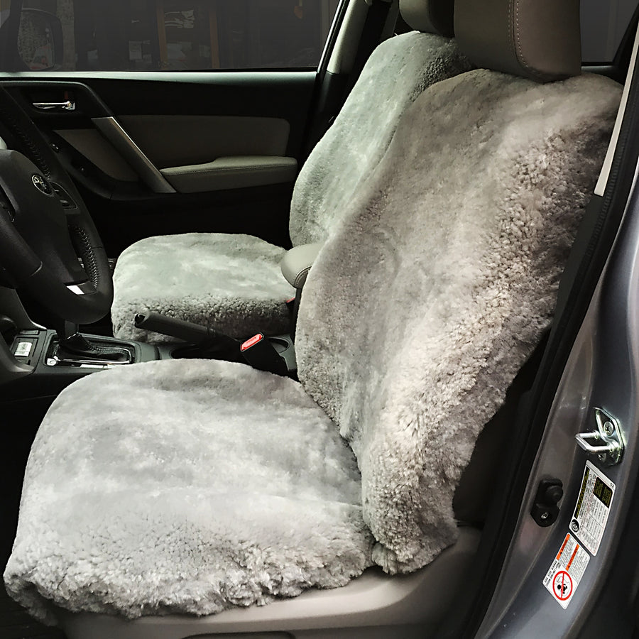 Ready-Made Sheepskin Seat Covers Installed